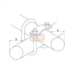 803045112112FA; FARMA; Collier en croix 65° 1½" x 1½"; pièce detachée