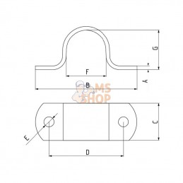 8030652FA; FARMA; Collier à visser zingué 2"; pièce detachée