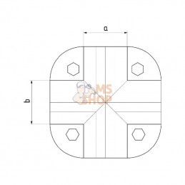 80303022FA; FARMA; Collier en croix 2" x 2"; pièce detachée