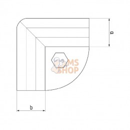 80309011FA; FARMA; Collier coudé 90° 1" x 1"; pièce detachée