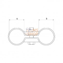 803080112112FA; FARMA; Collier double 1½ "x 1½"; pièce detachée