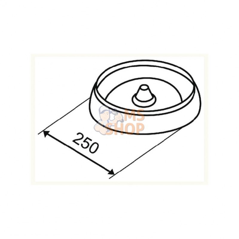 501250FA; FARMA; Mangeoire porcelets 250 mm; pièce detachée