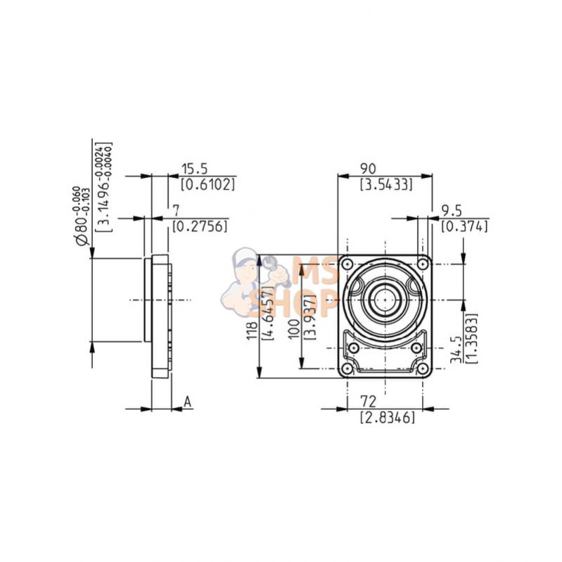 PLP920B2; CASAPPA; Bride pour PLP20/B2-alu; pièce detachée