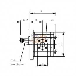 PLP1015D081E1; CASAPPA; Pompe PLP10.1,5D0-81E1-LBB/BA-; pièce detachée