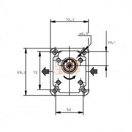 PLP1015D081E1; CASAPPA; Pompe PLP10.1,5D0-81E1-LBB/BA-; pièce detachée