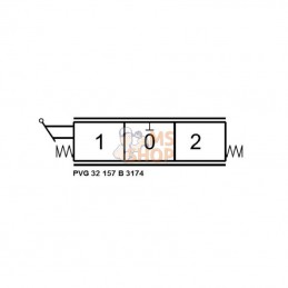 PVG32157B3174; DANFOSS; Comm. manuelle mécanique 157-B-3174; pièce detachée