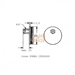 PVREL155U2600; DANFOSS; Couvercle PVREL 155U2600; pièce detachée