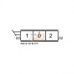 PVG32157B3171; DANFOSS; Comm. manuelle mécanique 157-B-3171; pièce detachée
