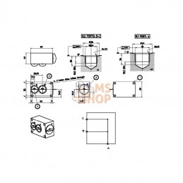 KRVB002; DANFOSS; Bloc de retour 2x3/4" 1x1"; pièce detachée