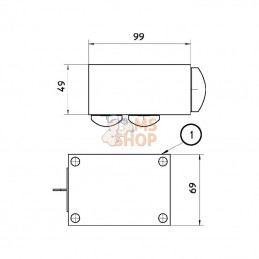 KRVB002; DANFOSS; Bloc de retour 2x3/4" 1x1"; pièce detachée