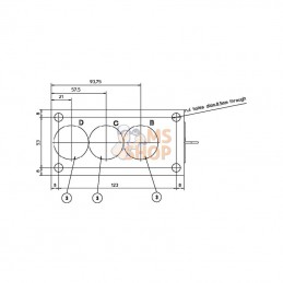 KRVB003; DANFOSS; Bloc de retour 3x3/4" 1x1"; pièce detachée