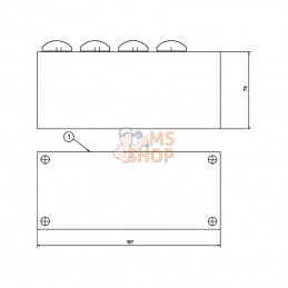 KRVB004; DANFOSS; Bloc de retour 4x3/4" 1x1"1/2; pièce detachée