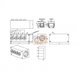 KRVB004; DANFOSS; Bloc de retour 4x3/4" 1x1"1/2; pièce detachée