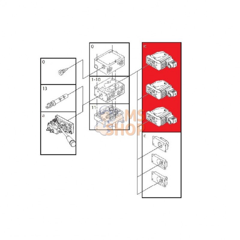 PVG3211235797; DANFOSS; Aimant PVED Can Bus CC-S4 2 x 4 AMP; pièce detachée