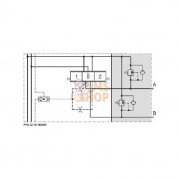 PVG32157B2080; DANFOSS; Valve SH PVG32 80 bar; pièce detachée