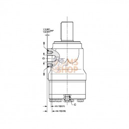 OMH500151H1016; DANFOSS; Moteur Orbit Cardan Ø35, 4-L; pièce detachée