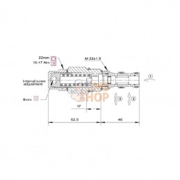 VDP064201E208; DANFOSS; Soupape 2/2 à actionnement hydraulique 1/2" VDP 06; pièce detachée