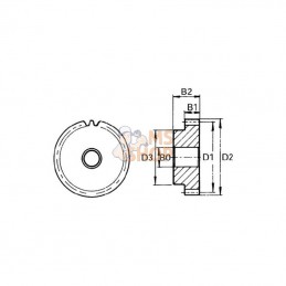 MOD1525; KRAMP; Pignon 25 dents modulaire; pièce detachée