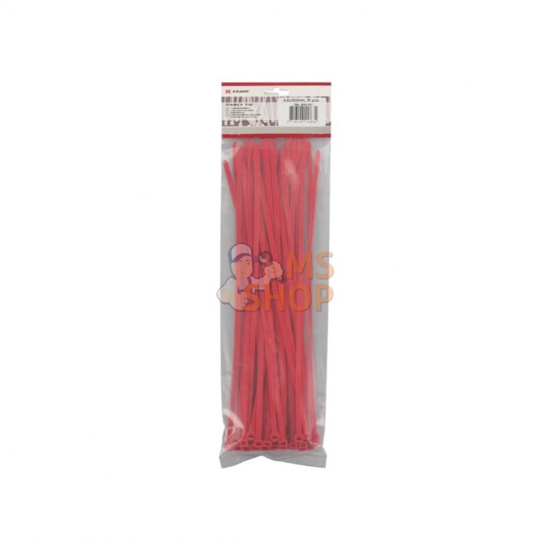 TRBL48300RED; KRAMP; 50 serre-câbles 4,8x300mm rouge,50pcs; pièce detachée