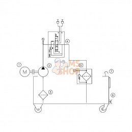 WP85C001; KRAMP; Groupe hydr. d'atelier 75ltr-20l/min-7,5kW/400V; pièce detachée