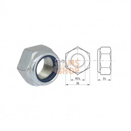 9852415; KRAMP; Ecrou hexagonal autobloquant à bague nylon; pièce detachée