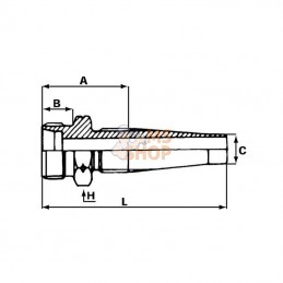 R1012; UNBRANDED; Raccord à visser DN10-12L; pièce detachée