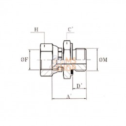 FMUBV2112WD; VOSS; Racc. man. 1-5/16 JICx3/4 BSP; pièce detachée