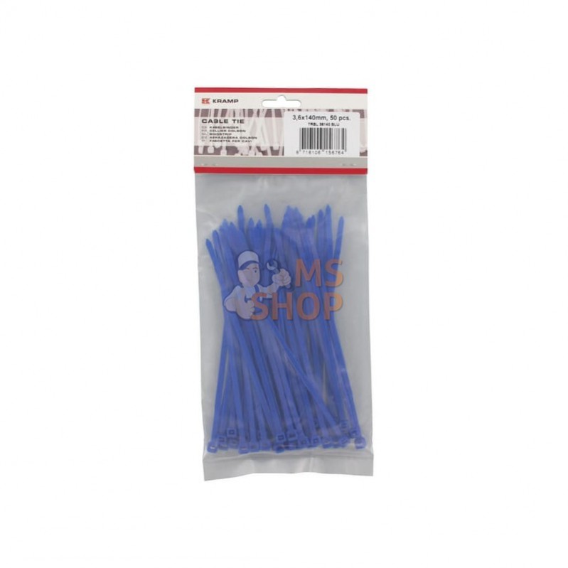 TRBL36140BLU; KRAMP; 50 serre-câbles 3,6x140mm bleu,50pcs; pièce detachée
