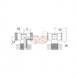 TEV16SR12; VOSS; Té équipé 16S-1/2BSP; pièce detachée