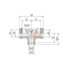 TS15158L; VOSS; Té 15L-15L-8L; pièce detachée