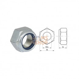 985242; KRAMP; Ecrou hexagonal autobloquant à bague nylon; pièce detachée
