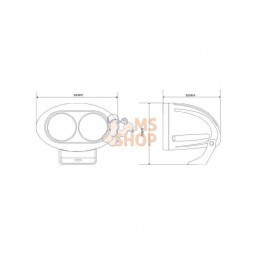 BA042075; UNBRANDED; Super phare/projecteur de travail LED bleu; pièce detachée