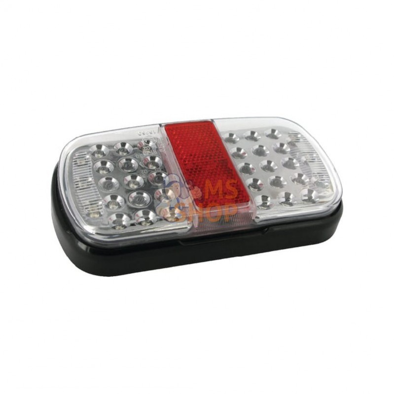 BA030010; UNBRANDED; Feu arrière LED, rectangulaire, 12/24V, rouge/marron/jaune, à boulonner, 158x31x81mm; pièce detachée BA030010; UNBRANDED; Feu arrière LED, rectangulaire, 12/24V, rouge/marron/jaune, à boulonner, 158x31x81mm; pièce detachée