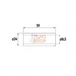 BH0435; UNBRANDED; Tube entretoise 24 x 59,5; pièce detachée