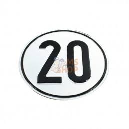 BL20; UNBRANDED; Plaque 20 km type allemand; pièce detachée