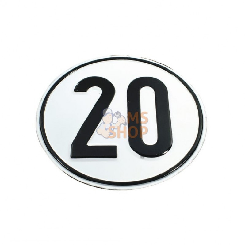 BL20; UNBRANDED; Plaque 20 km type allemand; pièce detachée