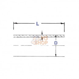 25070035; UNBRANDED; Tube profilé par m Ø ext. : 70x3,5 mm; pièce detachée