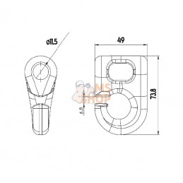 555614N; UNBRANDED; Manille MR Ø 11,5 - SPEED SYSTEM; pièce detachée