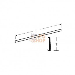 61600008; UNBRANDED; Rail porte-étiquettes 985 mm vert RAL6001; pièce detachée