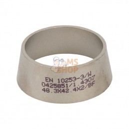 FG2476RVS; UNBRANDED; Réduction à souder inox 48,3-42,4mm; pièce detachée