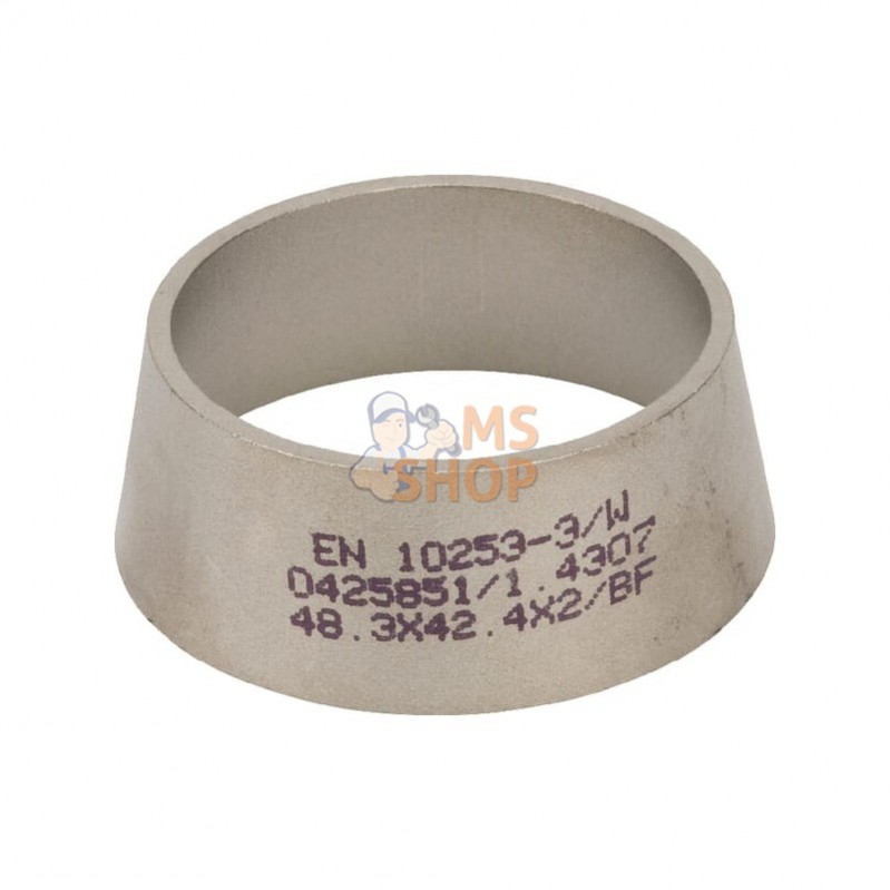 FG2476RVS; UNBRANDED; Réduction à souder inox 48,3-42,4mm; pièce detachée FG2476RVS; UNBRANDED; Réduction à souder inox 48,3-42,4mm; pièce detachée