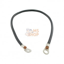 FGP012074; UNBRANDED; Câble de batteries noir 50cm 2 x oeillets 11,1 mm; pièce detachée