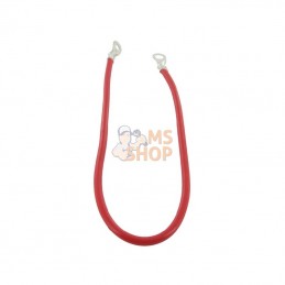 FGP012075; UNBRANDED; Câble de batteries rouge 50cm 2xoeillets 11,1 mm; pièce detachée