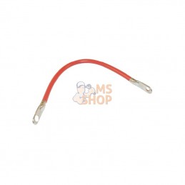 FGP012068; UNBRANDED; Câble de batteries rouge 30cm 2 x oeillets 9,5 mm; pièce detachée