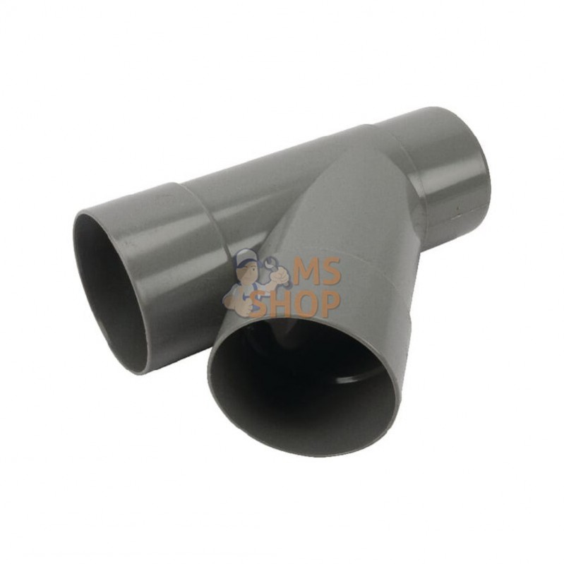 HWA480801G; UNBRANDED; Raccord en T PVC 80 mm gris; pièce detachée