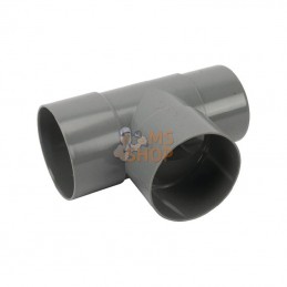 HWA380801G; UNBRANDED; Raccord en T PVC 80 mm gris; pièce detachée