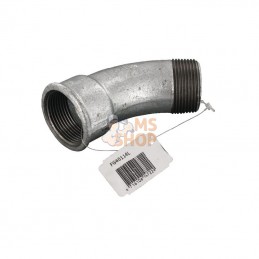 FG40114L; UNBRANDED; Coude 45° fem/mâle zing 1 1/4"; pièce detachée