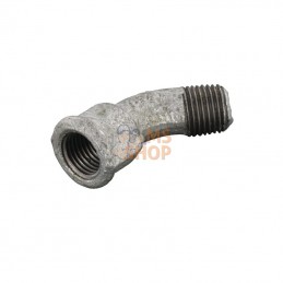 FG4014L; UNBRANDED; Coude 45° fem/mâle zing 1/4"; pièce detachée