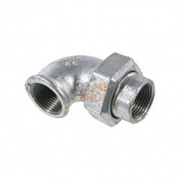 FG9512; UNBRANDED; Raccord 90° zingué F/F 1/2"; pièce detachée