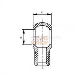 DBM22; UNBRANDED; Banjo filete 22mm-M22; pièce detachée
